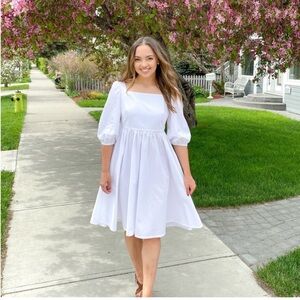 Emma Knudsen Charlotte White Midi Dress